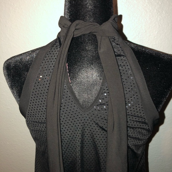 Black Halter Neck Top - Picture 5 of 8